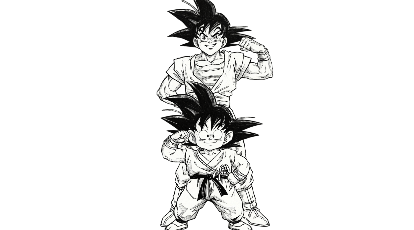 Goku und goten ausmalbild zum Ausmalen