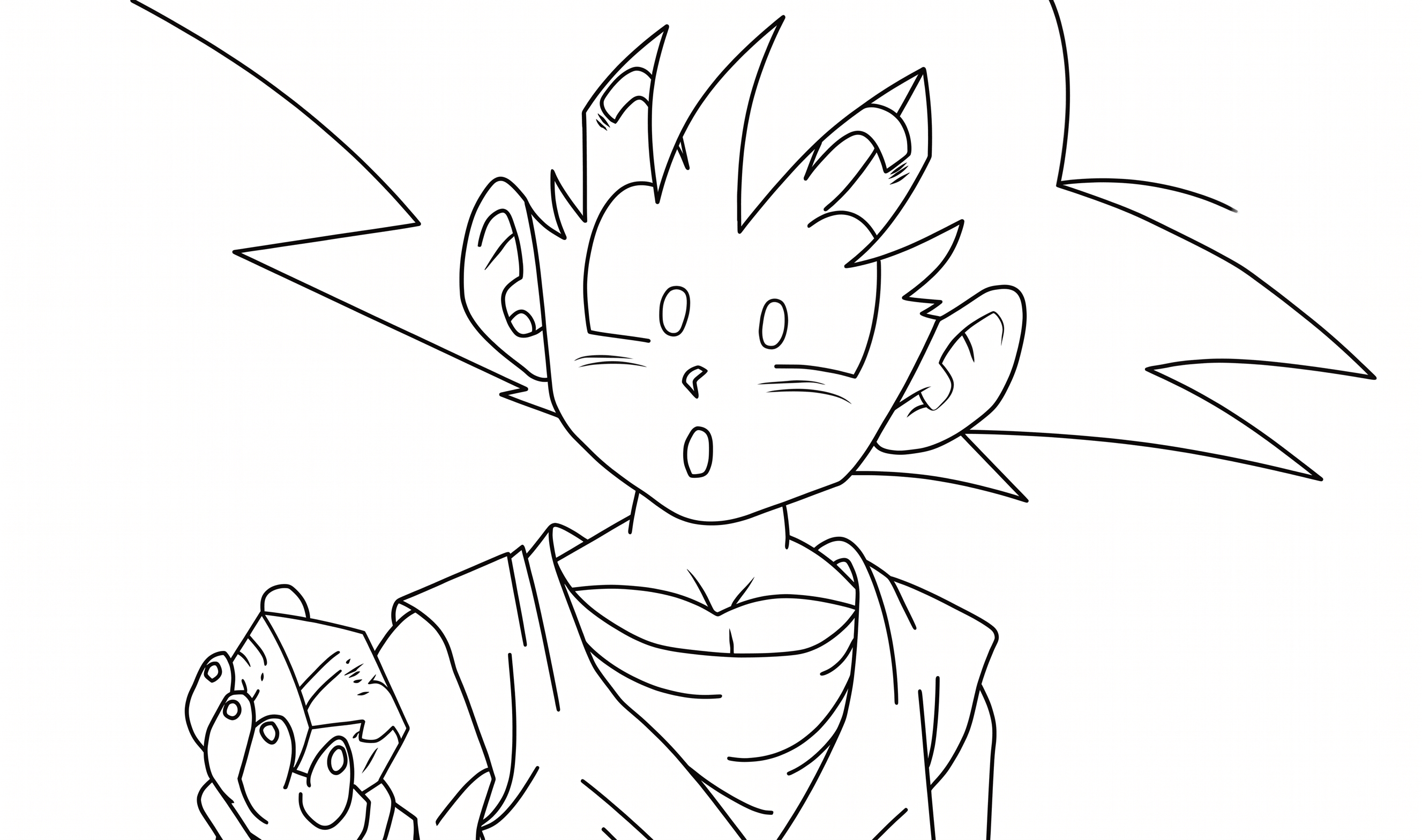 Goten dragon ball ausmalbild zum Ausmalen