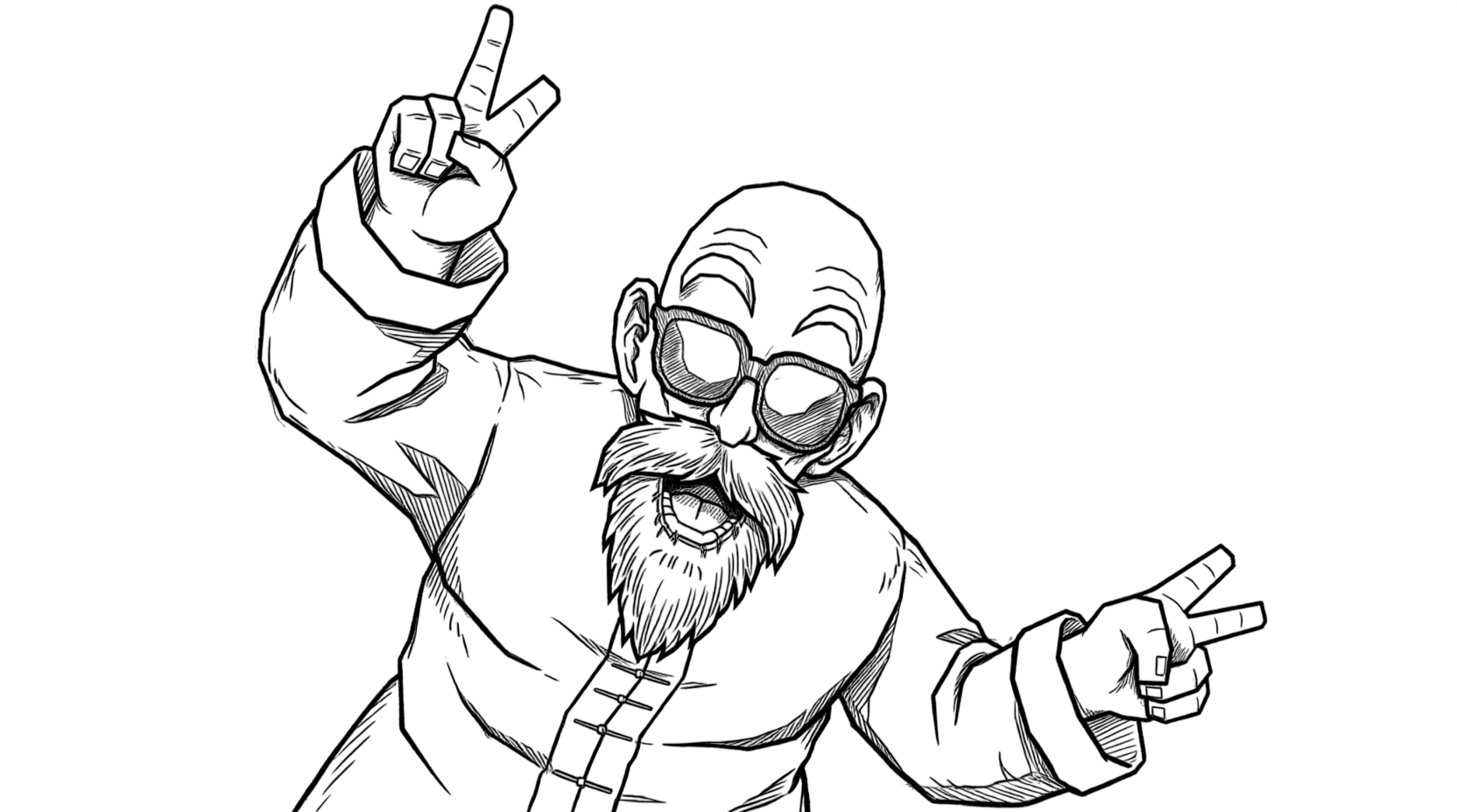 Meister roshi ausmalbild zum Ausmalen
