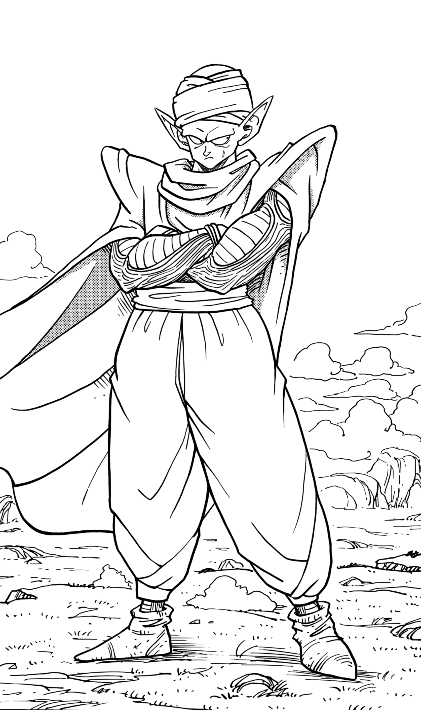 Piccolo dragon ball ausmalbild zum Ausmalen