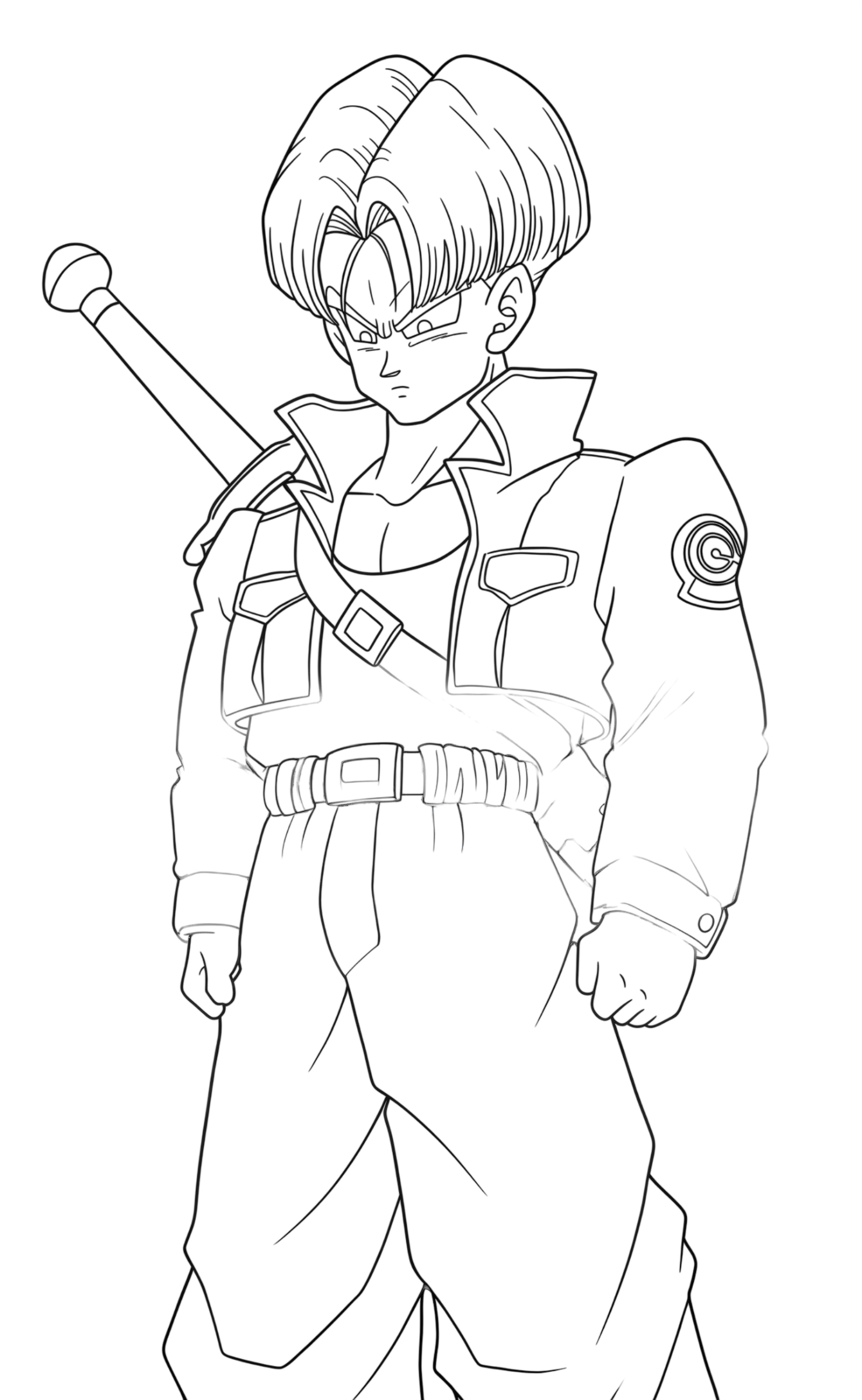 Trunks dragon ball ausmalbild zum Ausmalen