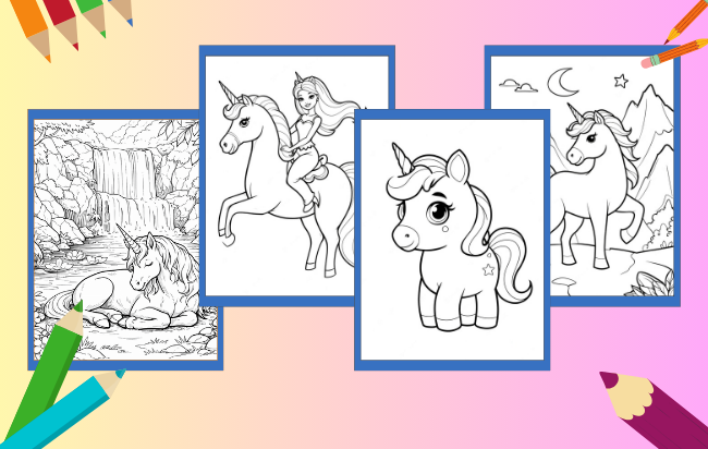 Einhorn Ausmalbilder PDF