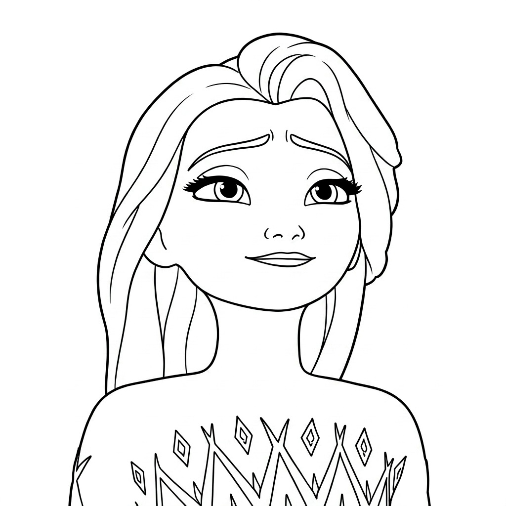 Elsas gesicht ausmalbild zum Ausmalen