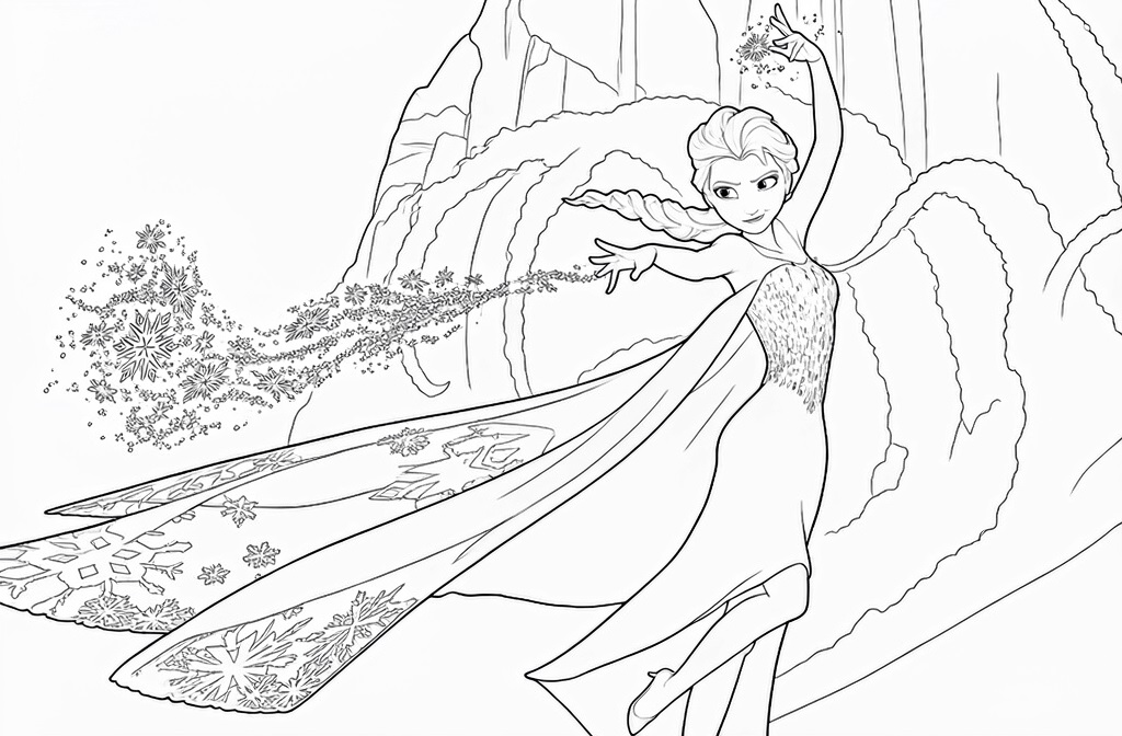 Prinzessin elsa ausmalbild zum Ausmalen
