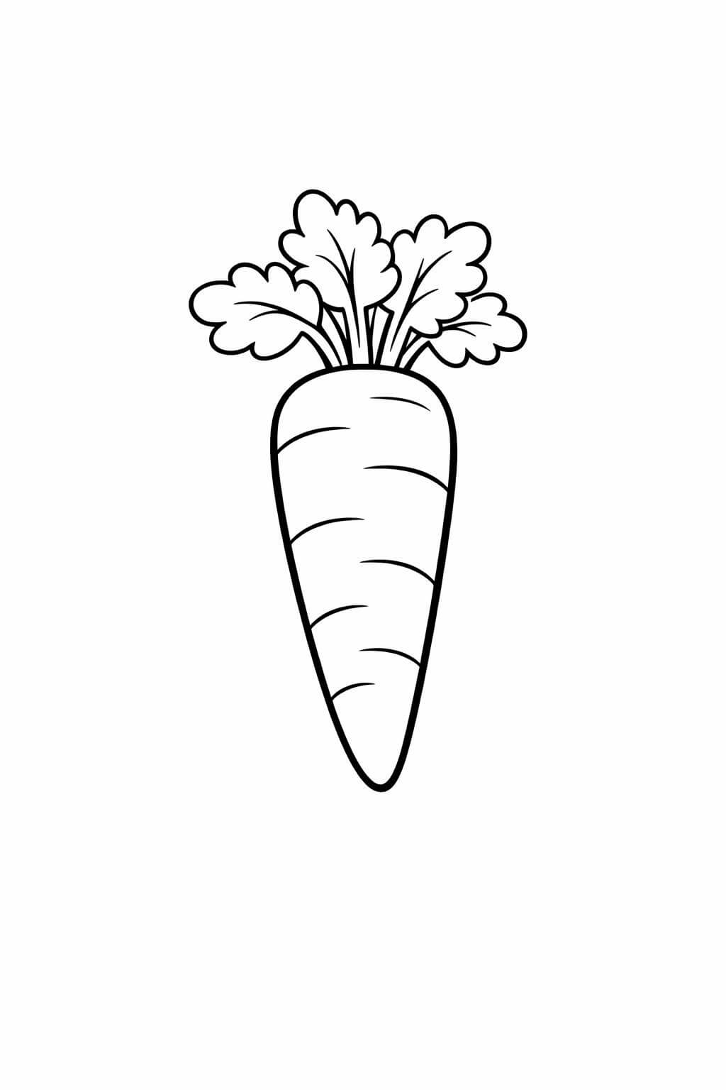 Karotte ausmalbild zum Ausmalen