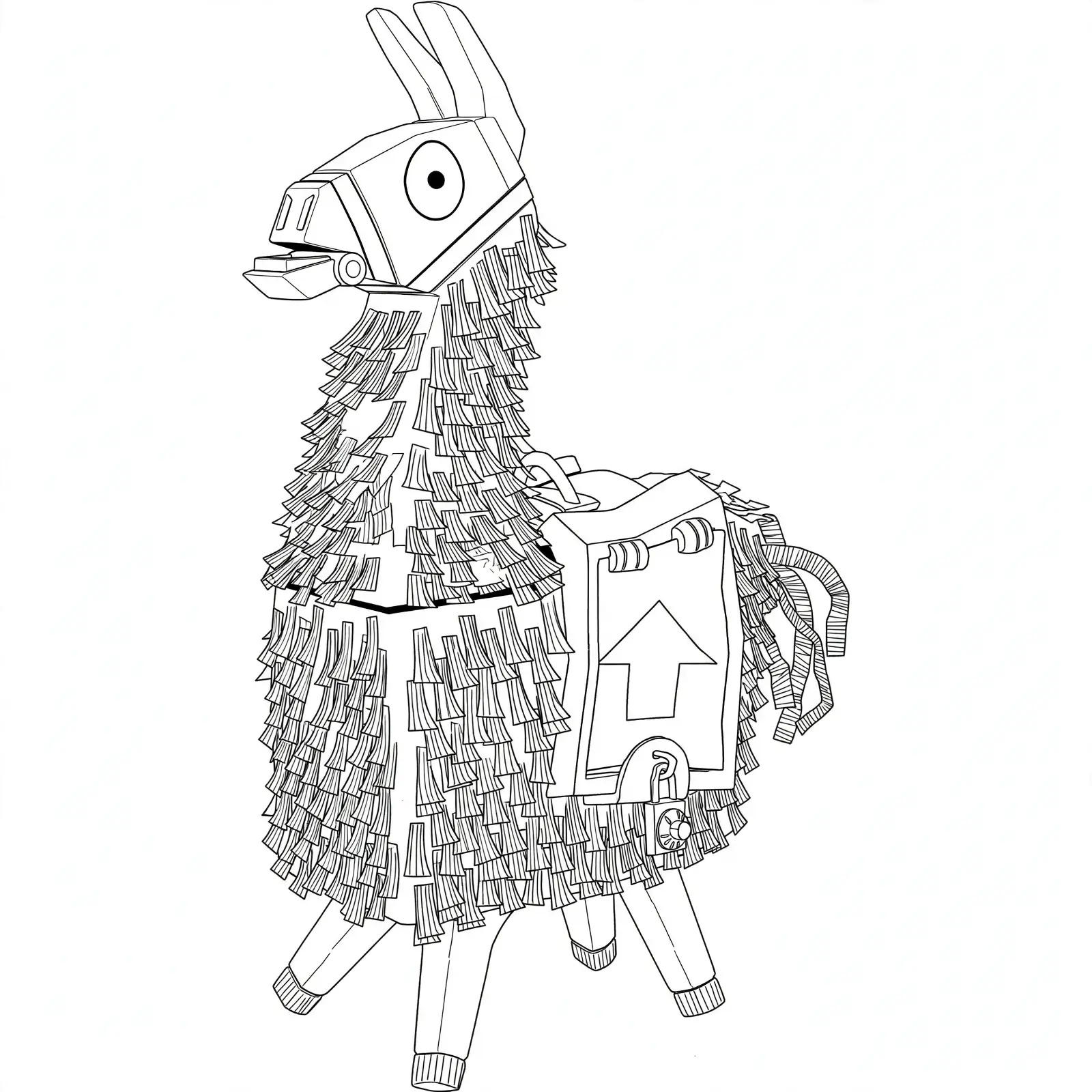 Fortnite beute lama ausmalbild zum Ausmalen