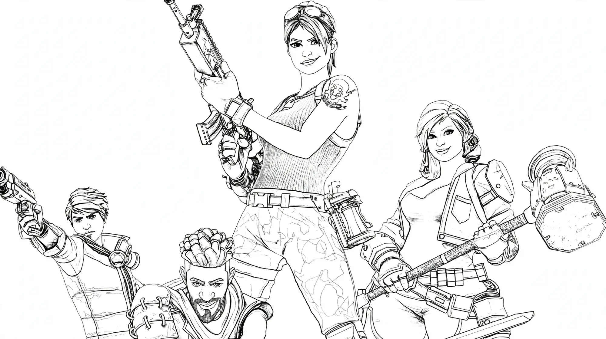 Fortnite charaktere ausmalbild zum Ausmalen