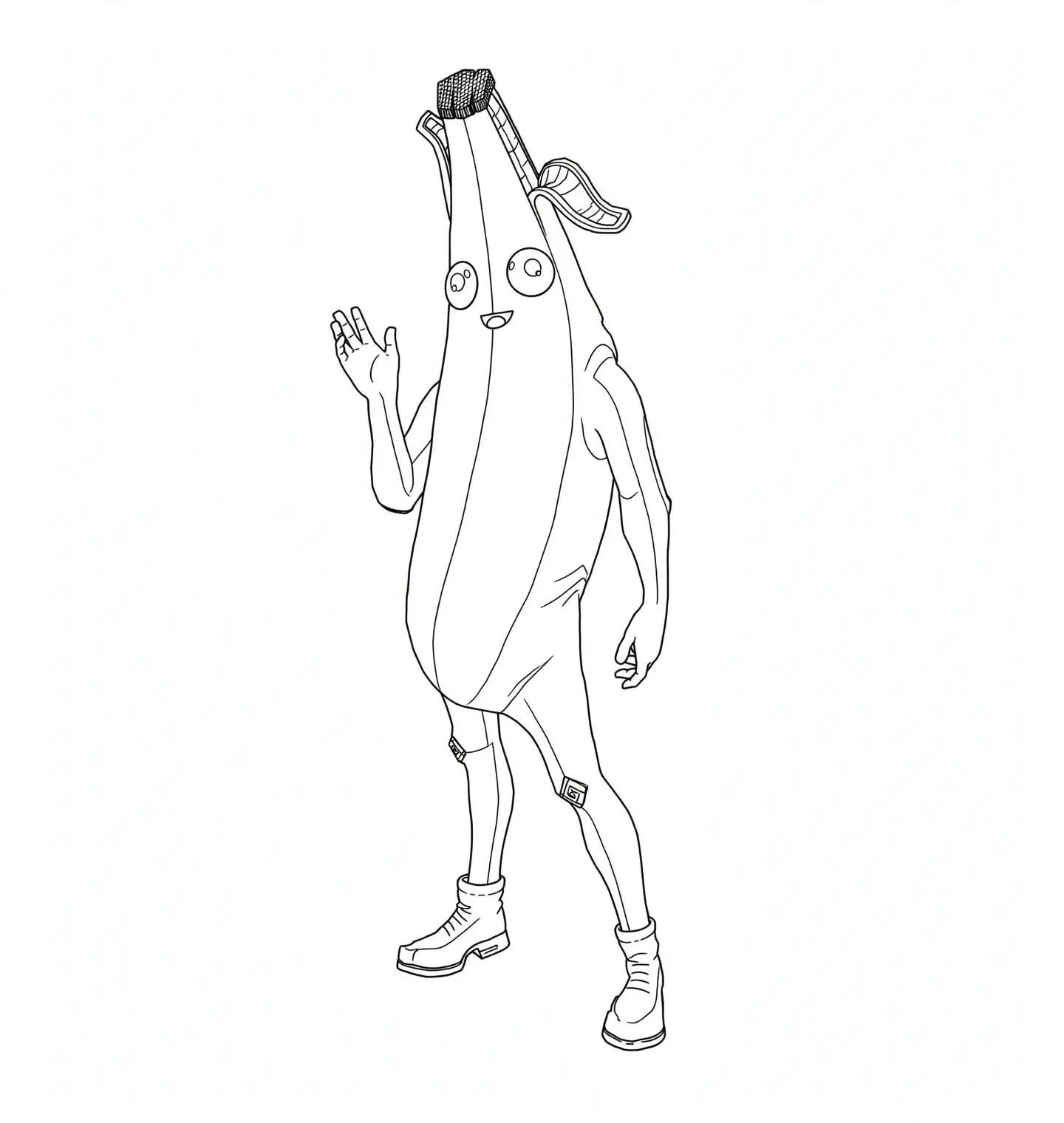 Fortnite skin peely banane ausmalbild zum Ausmalen