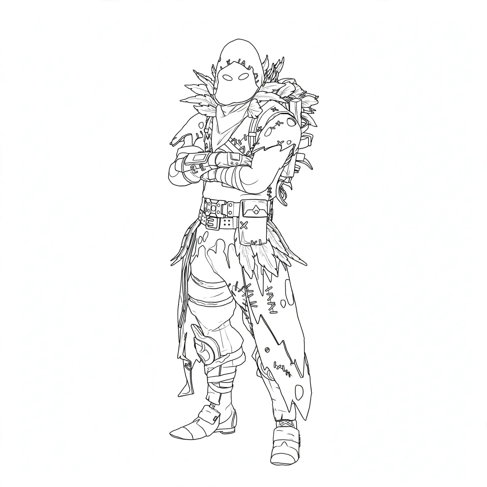 Fortnite skin raven lila augen ausmalbild zum Ausmalen