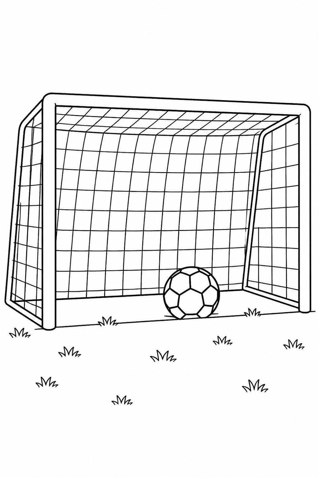Fussballtor ausmalbild zum Ausmalen