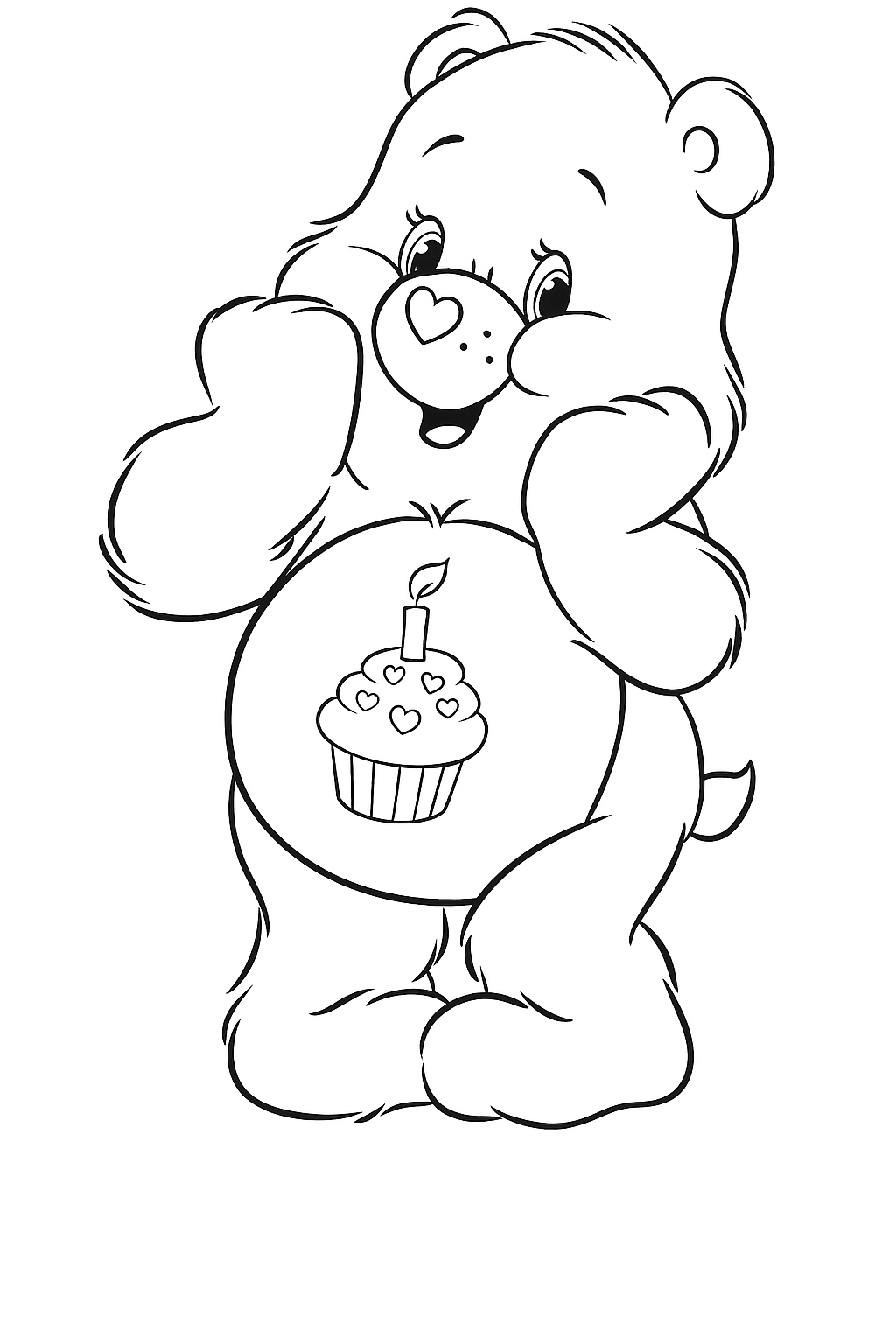 Geburtstags gluecksbaerchi ausmalbild zum Ausmalen