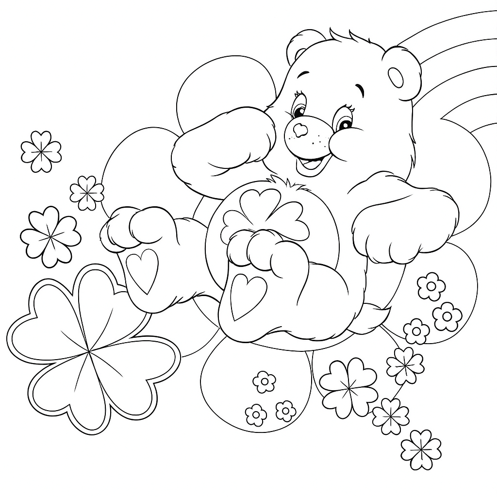 Gluecks gluecksbaerchi ausmalbild zum Ausmalen