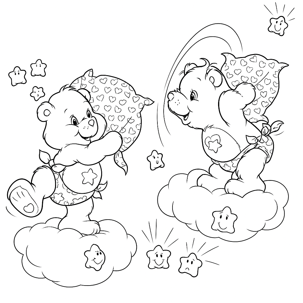 Traeumendes gluecksbaerchi ausmalbild zum Ausmalen