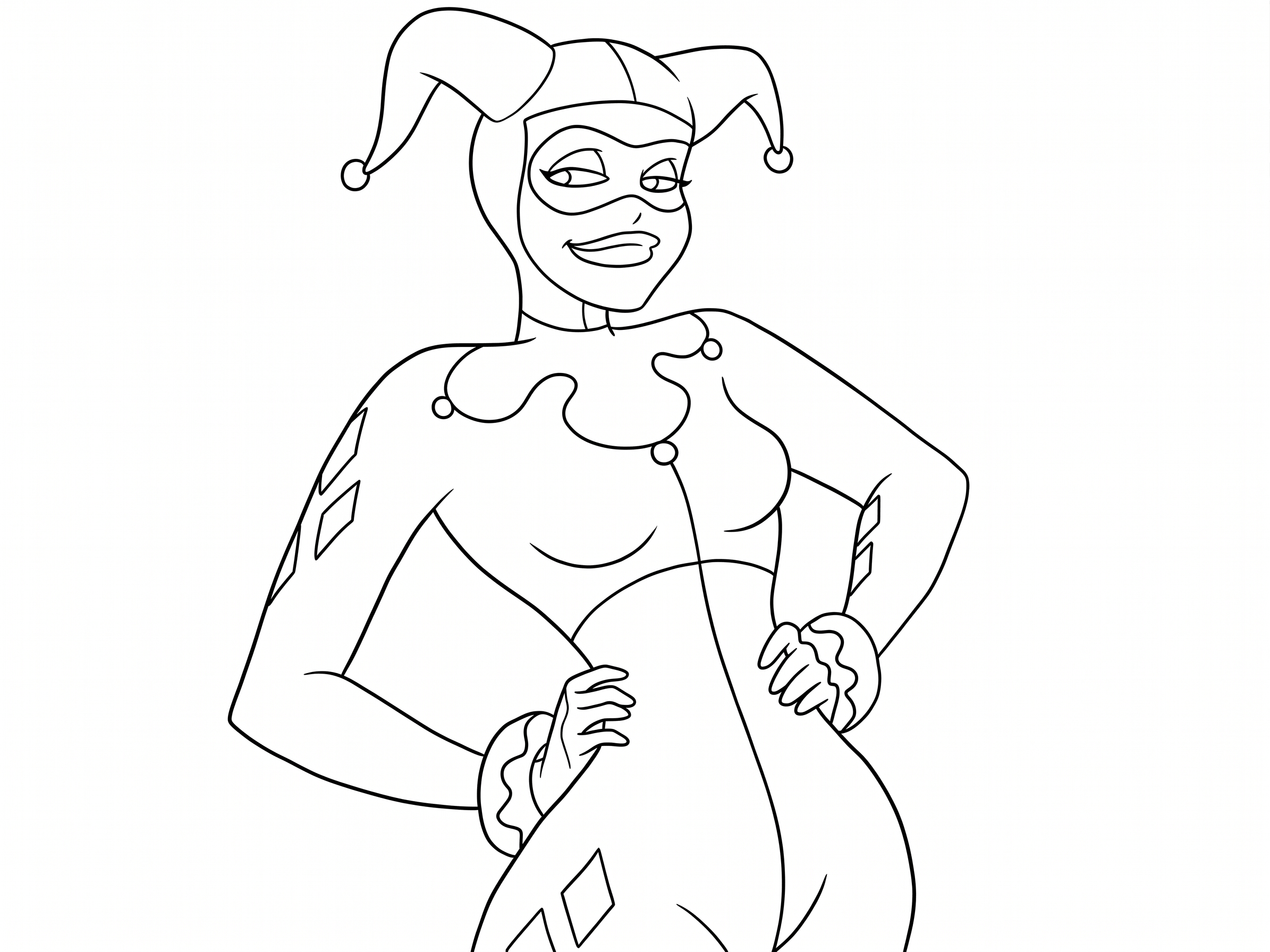 Harley quinn comics ausmalbild zum Ausmalen