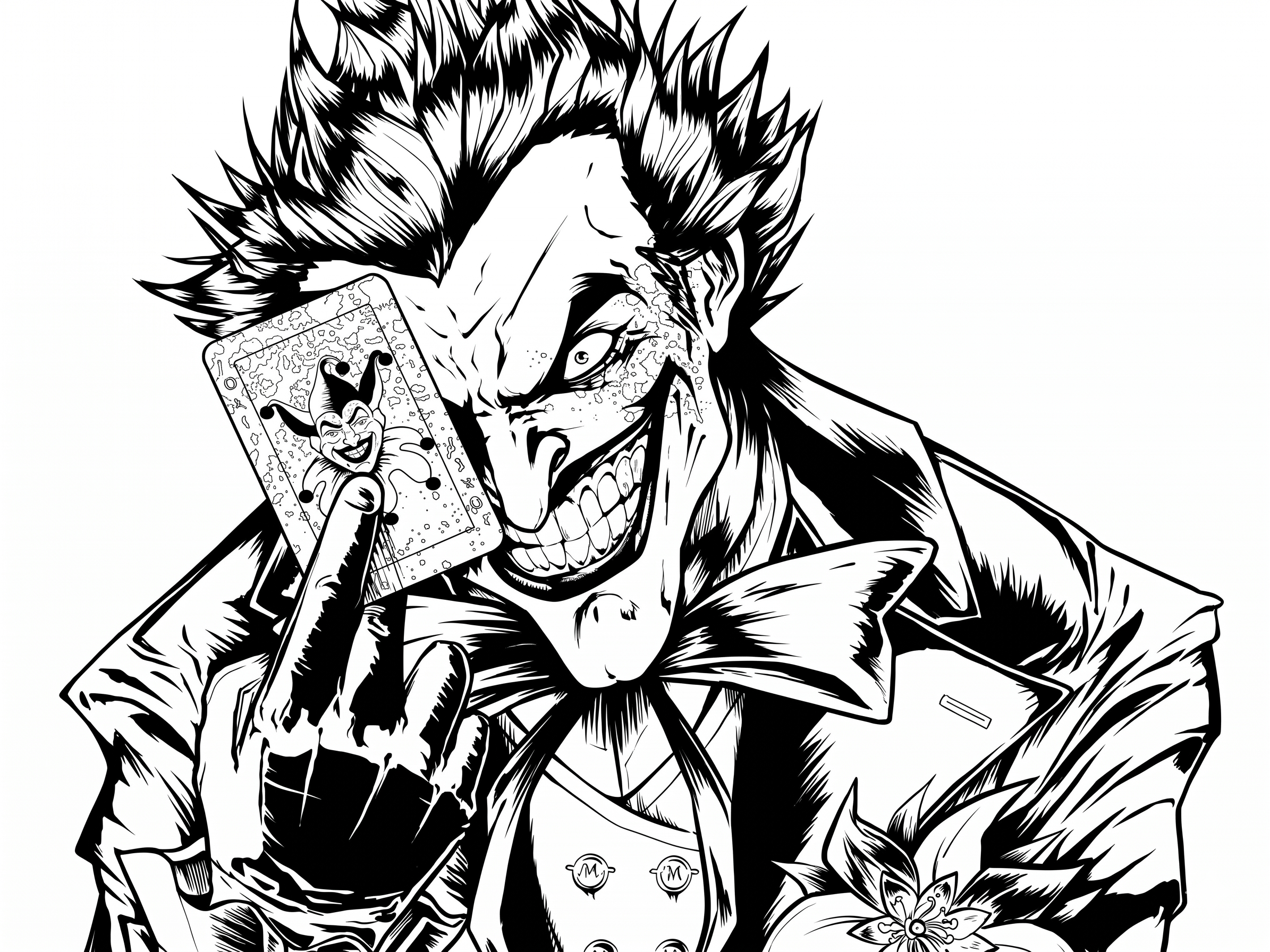Joker charakter ausmalbild zum Ausmalen