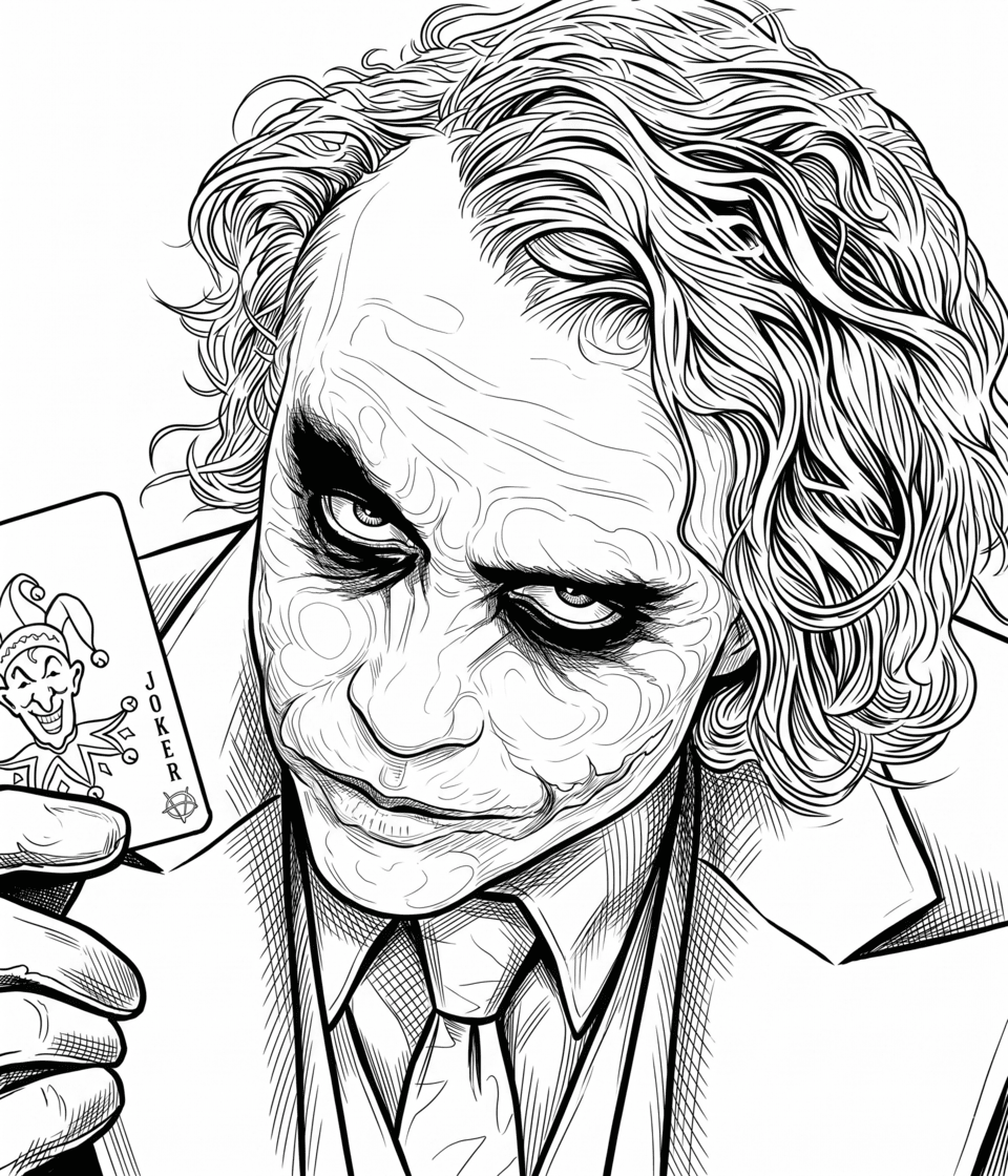 Joker film ausmalbild zum Ausmalen