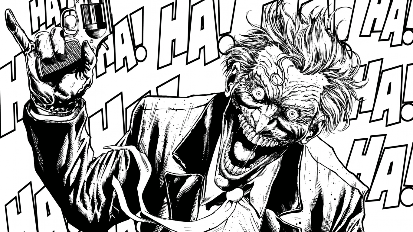 Joker mit waffe ausmalbild zum Ausmalen