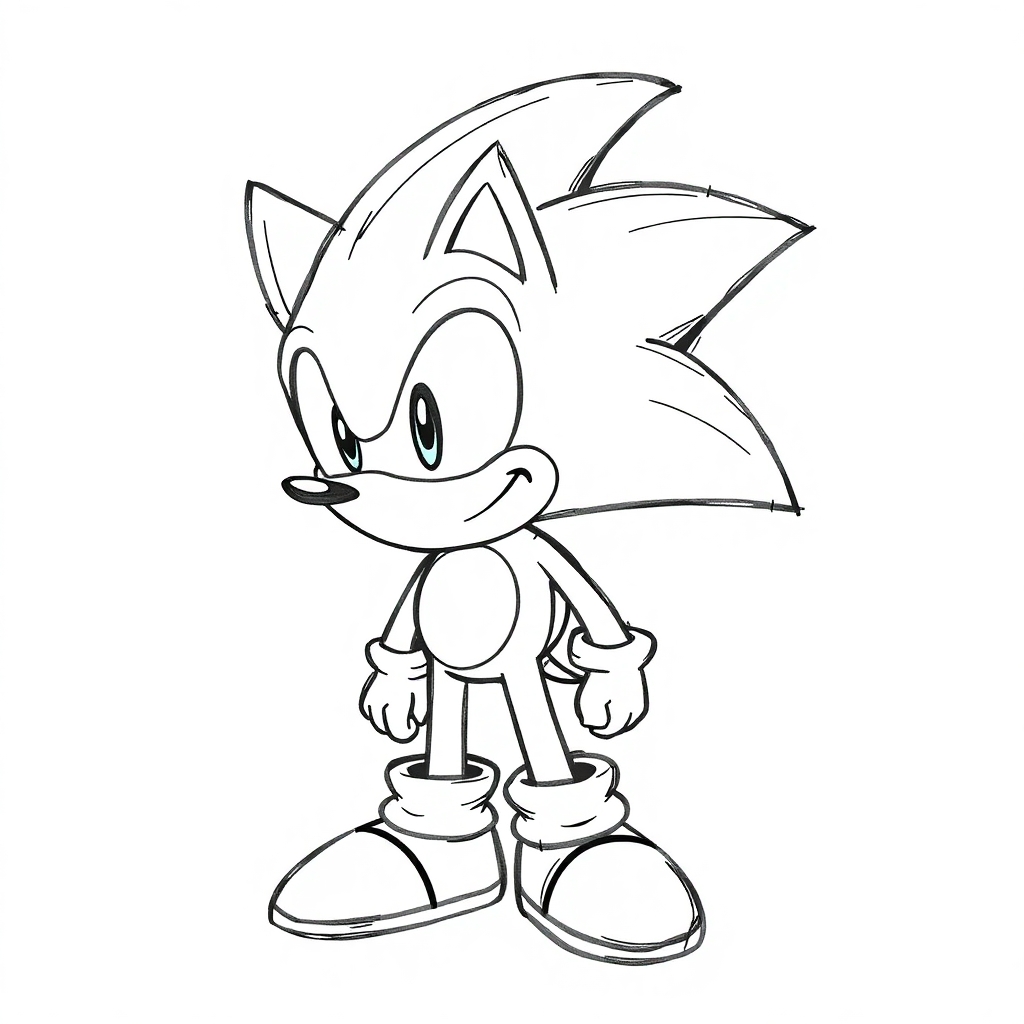 Sonic der igel ausmalbild zum Ausmalen