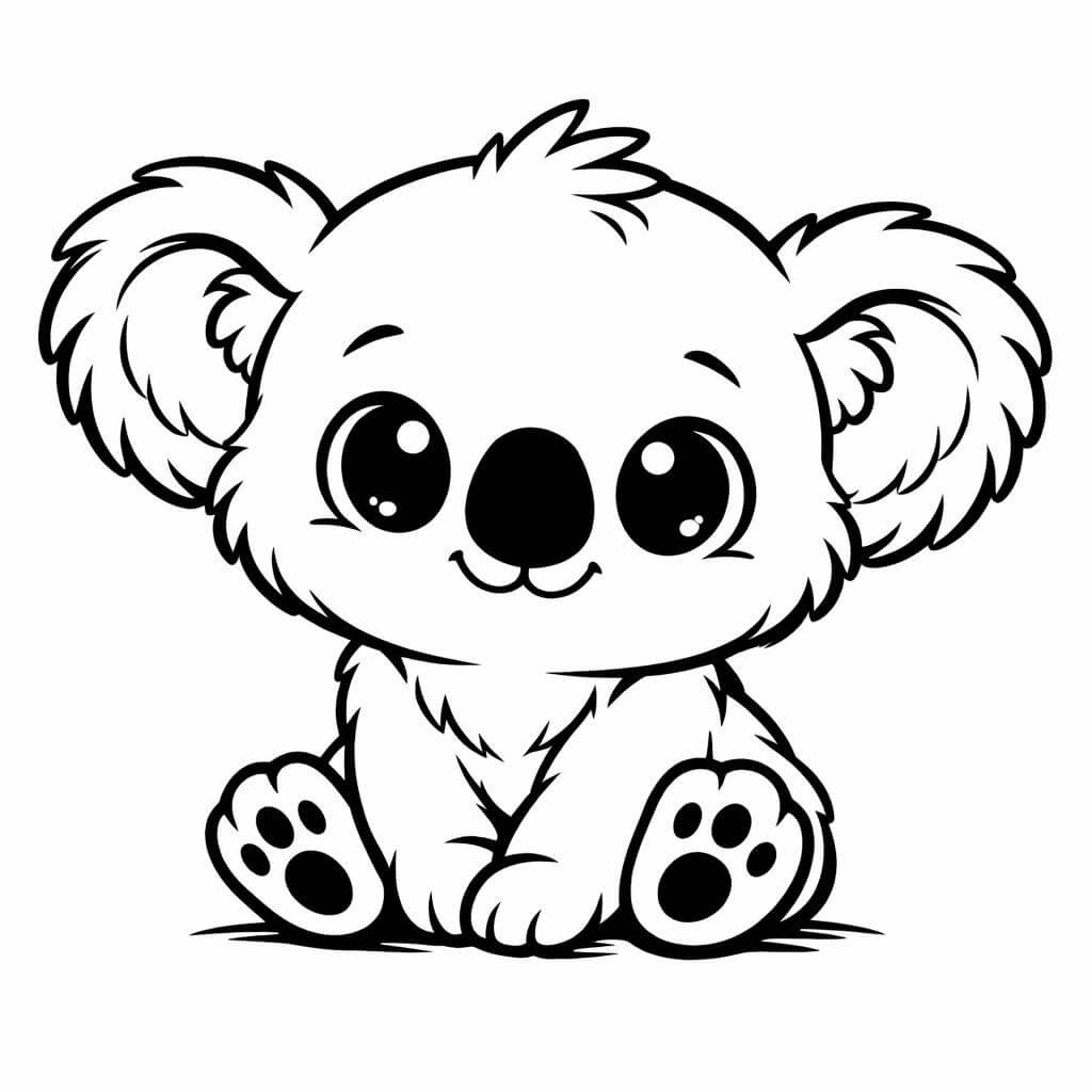 Baby koala ausmalbild zum Ausmalen
