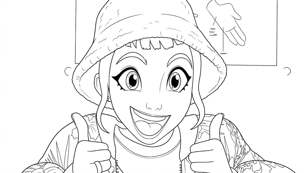 Zoey kpop daemon hunters ausmalbild zum Ausmalen