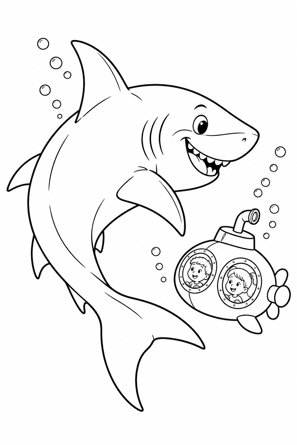Megalodon und u boot ausmalbild zum Ausmalen