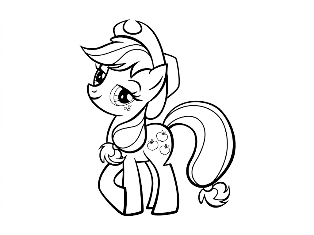 Applejack ausmalbild zum Ausmalen