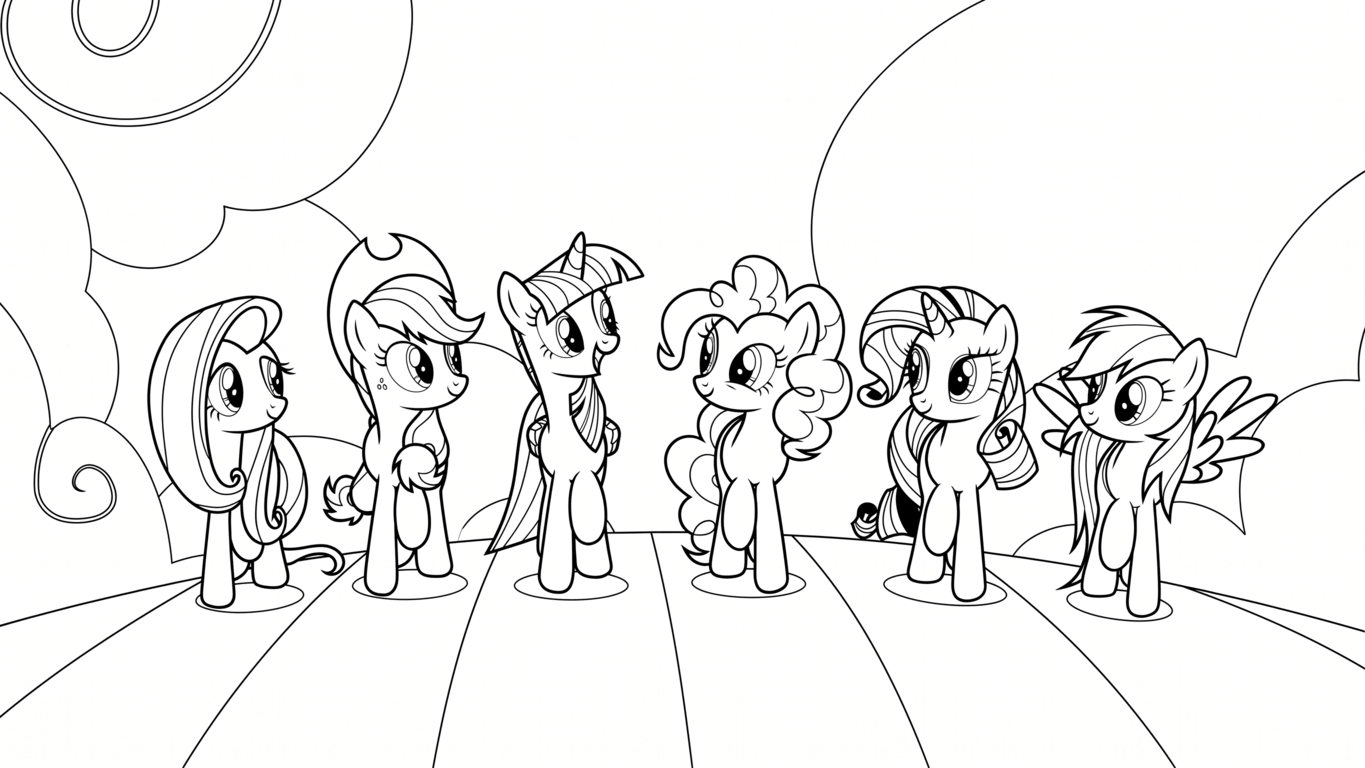 My little pony regenbogen ausmalbild zum Ausmalen