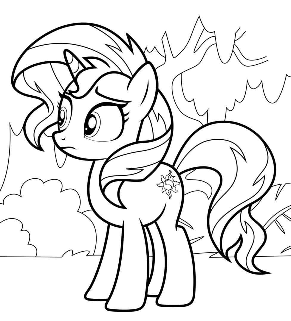 Sunset shimmer ausmalbild zum Ausmalen