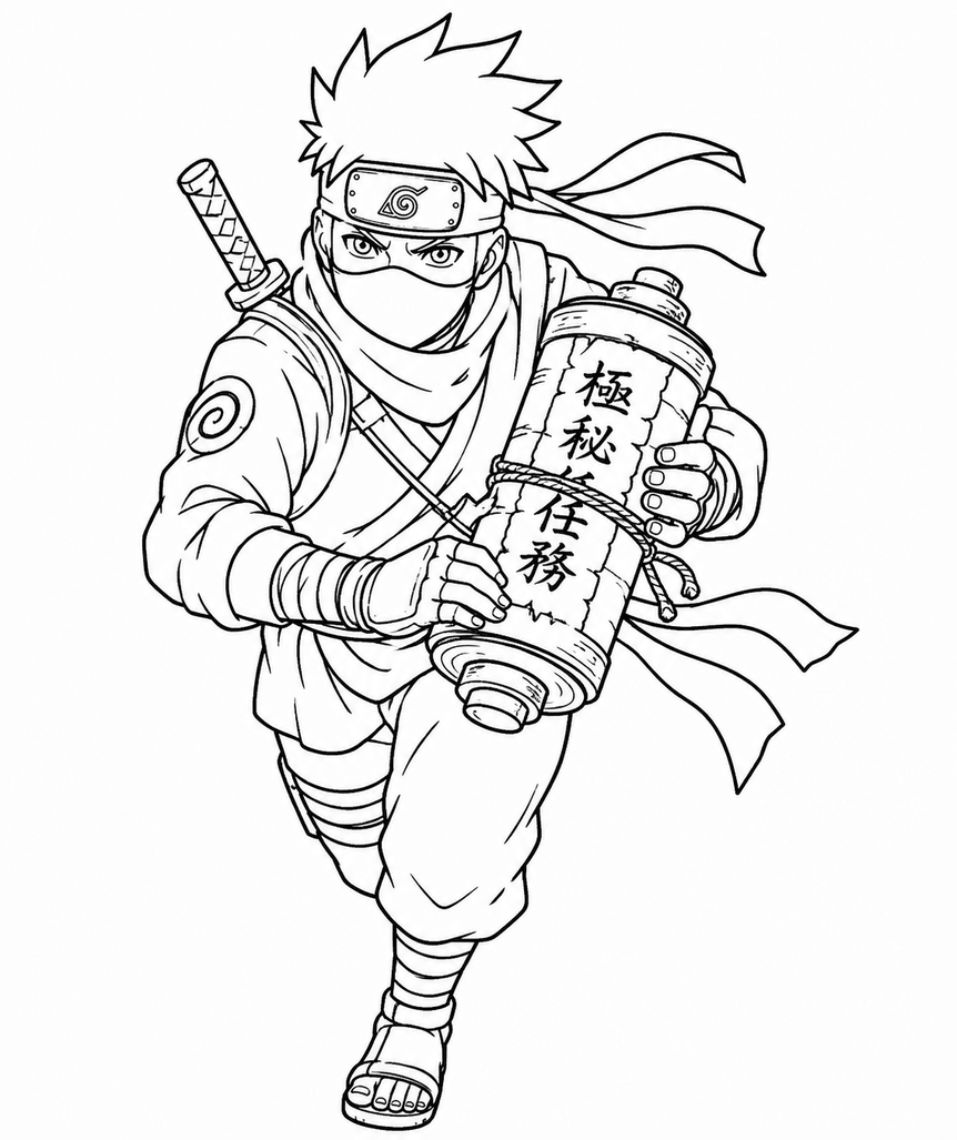 Naruto ninja ausmalbild zum Ausmalen