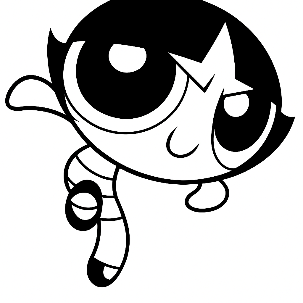 Blossom powerpuff girls ausmalbild zum Ausmalen