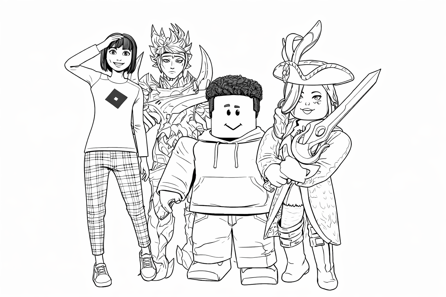 Roblox avatar ausmalbild zum Ausmalen