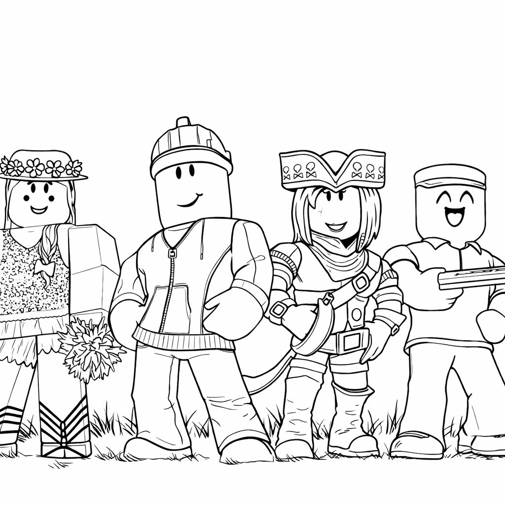 Roblox zum ausmalen ausmalbild zum Ausmalen