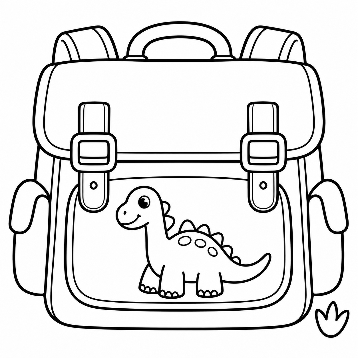 Schulranzen mit dinosaurier ausmalbild zum Ausmalen