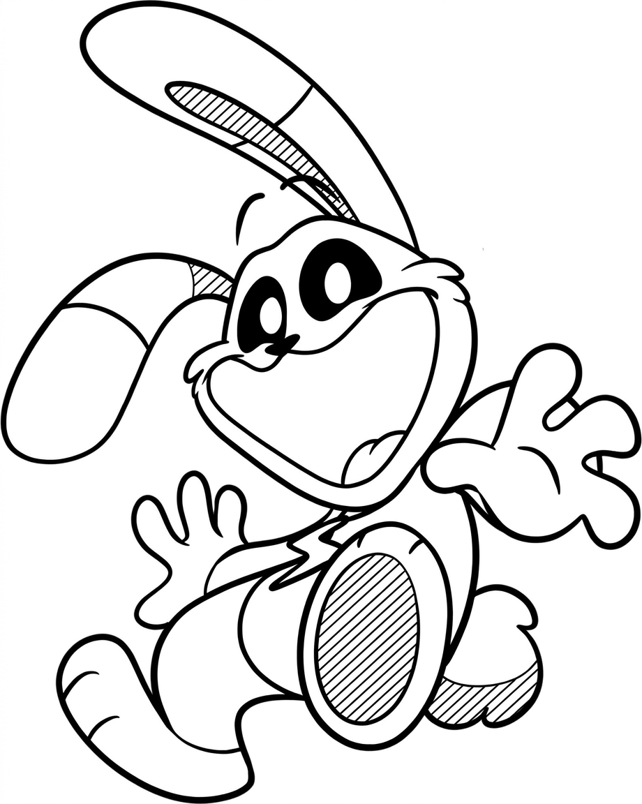 Hoppy hopscotch ausmalbild zum Ausmalen