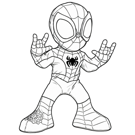 Spidey spider man ausmalbild zum Ausmalen
