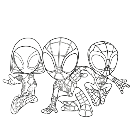 Spidey und seine freunde ausmalbild zum Ausmalen