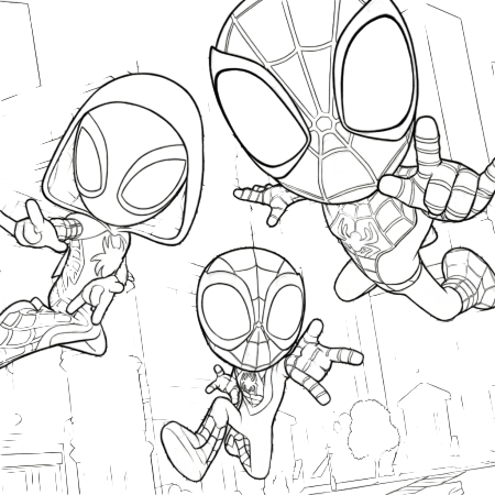 Spidey zeichnung ausmalbild zum Ausmalen