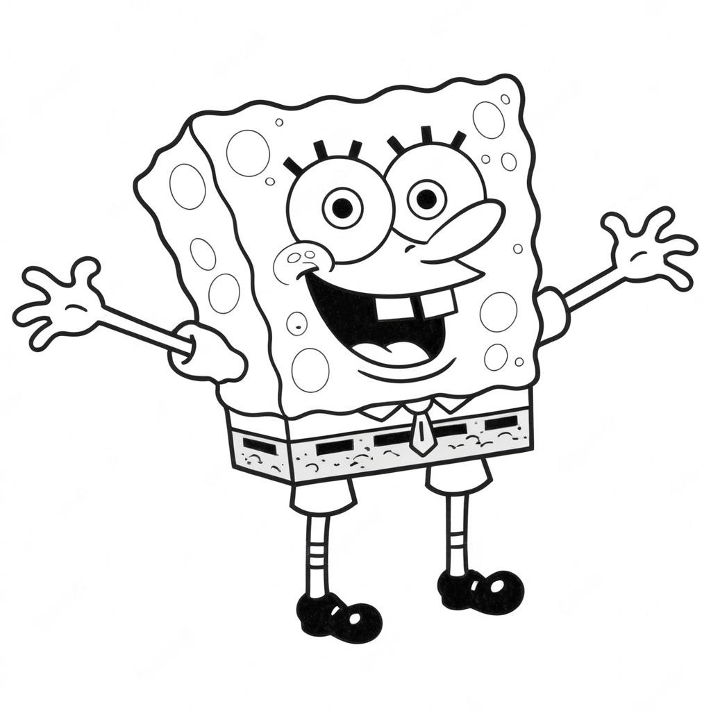 Spongebob ausmalbild zum Ausmalen
