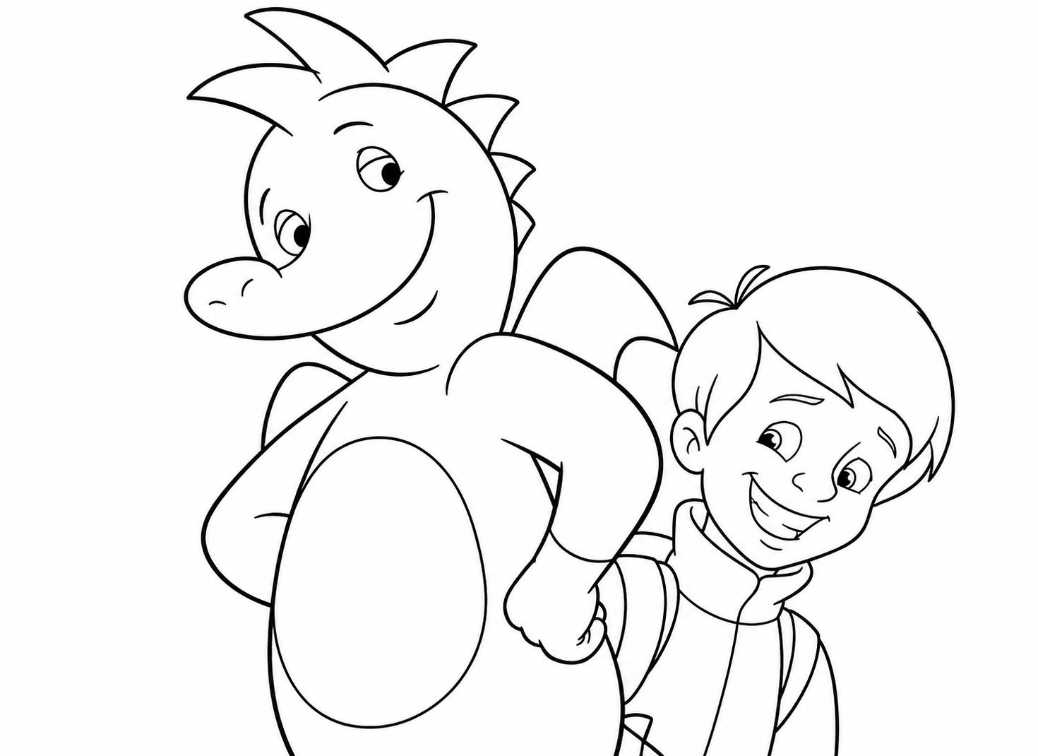 Tabaluga und leo ausmalbild zum Ausmalen