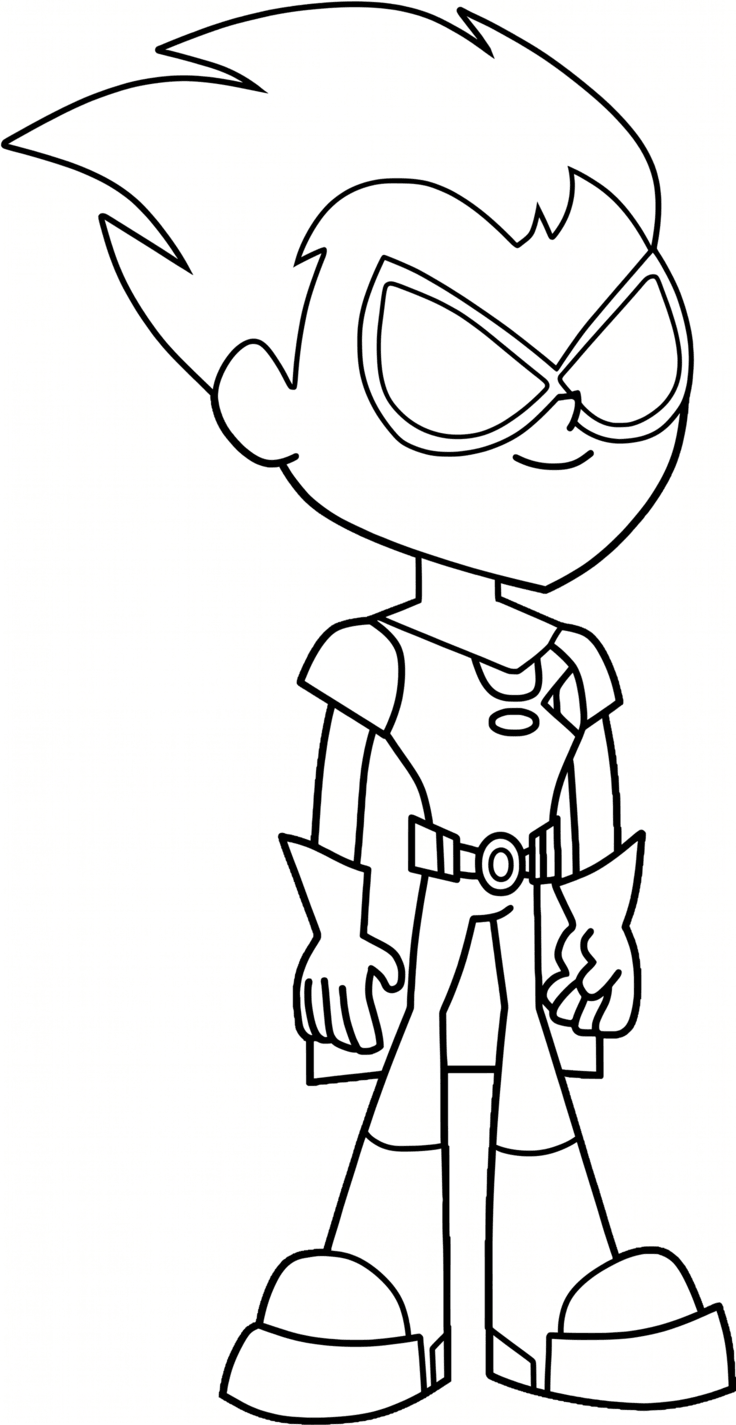 Robin teen titans ausmalbild zum Ausmalen