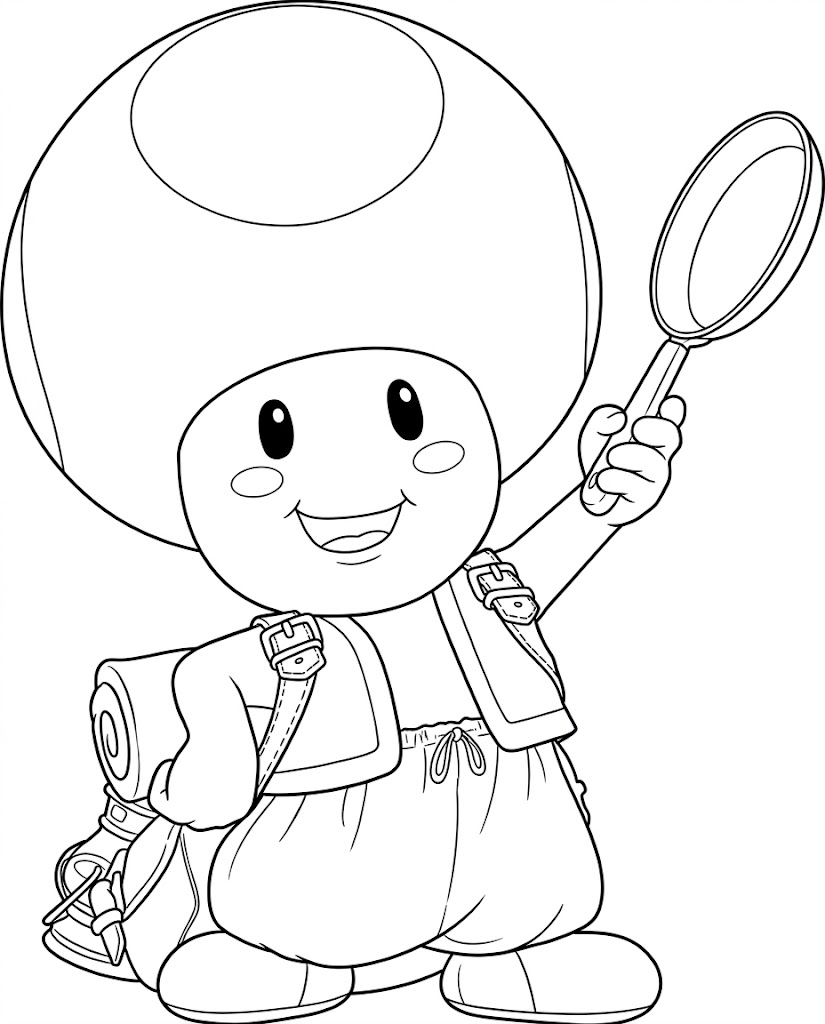 Toad als koch ausmalbild zum Ausmalen