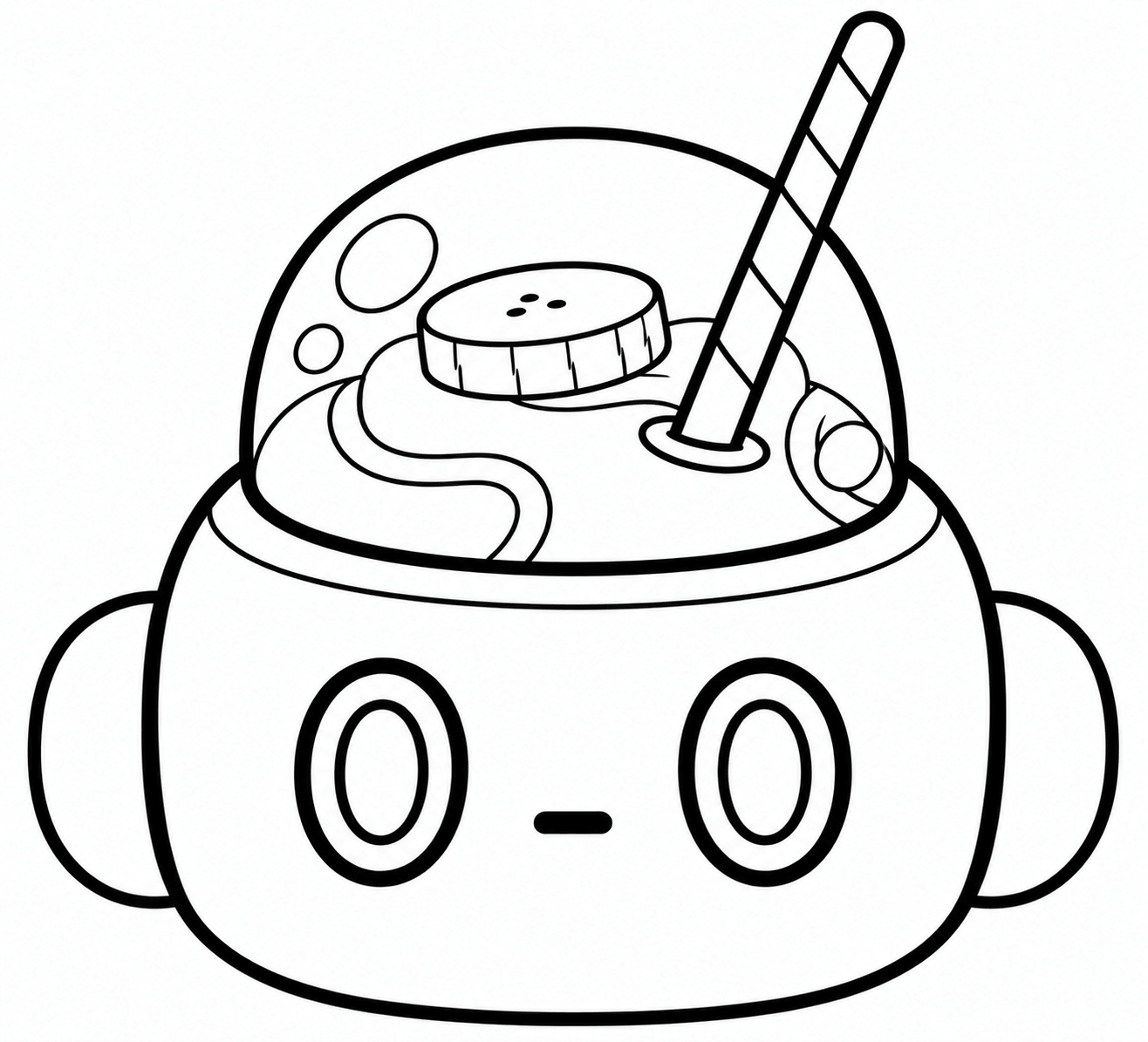 Toca boca roboter milchshake ausmalbild zum Ausmalen