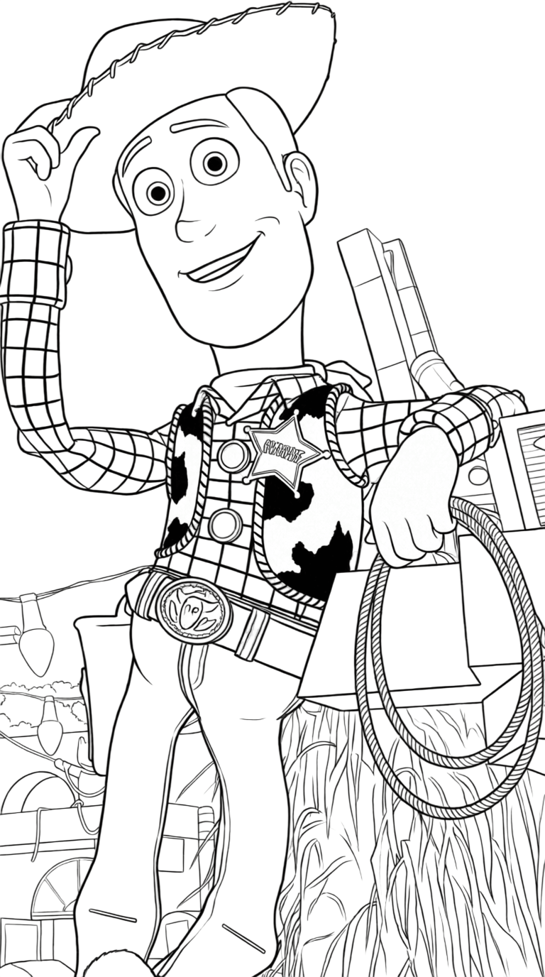 Sheriff woody toy story ausmalbild zum Ausmalen