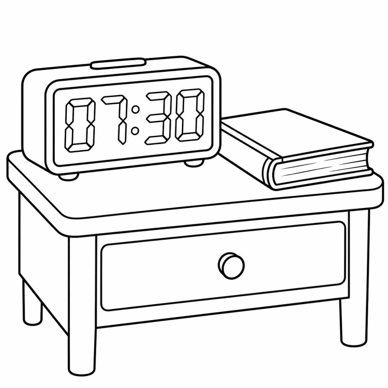 Digitaluhr ausmalbild zum Ausmalen