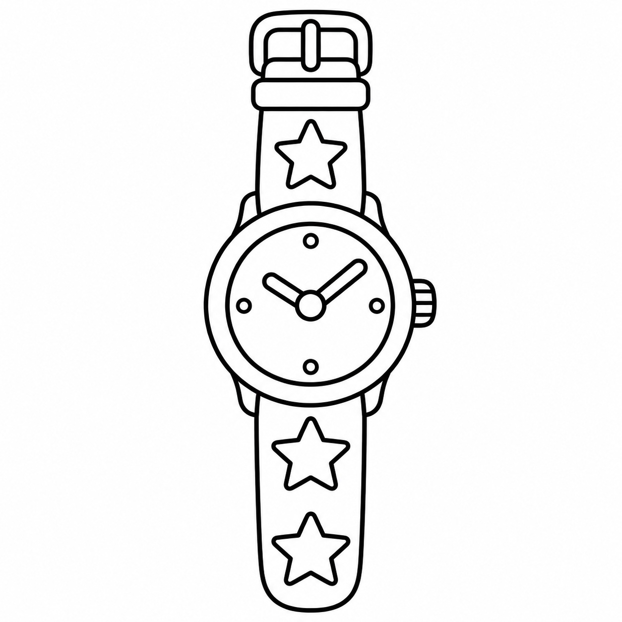 Kinderarmbanduhr ausmalbild zum Ausmalen