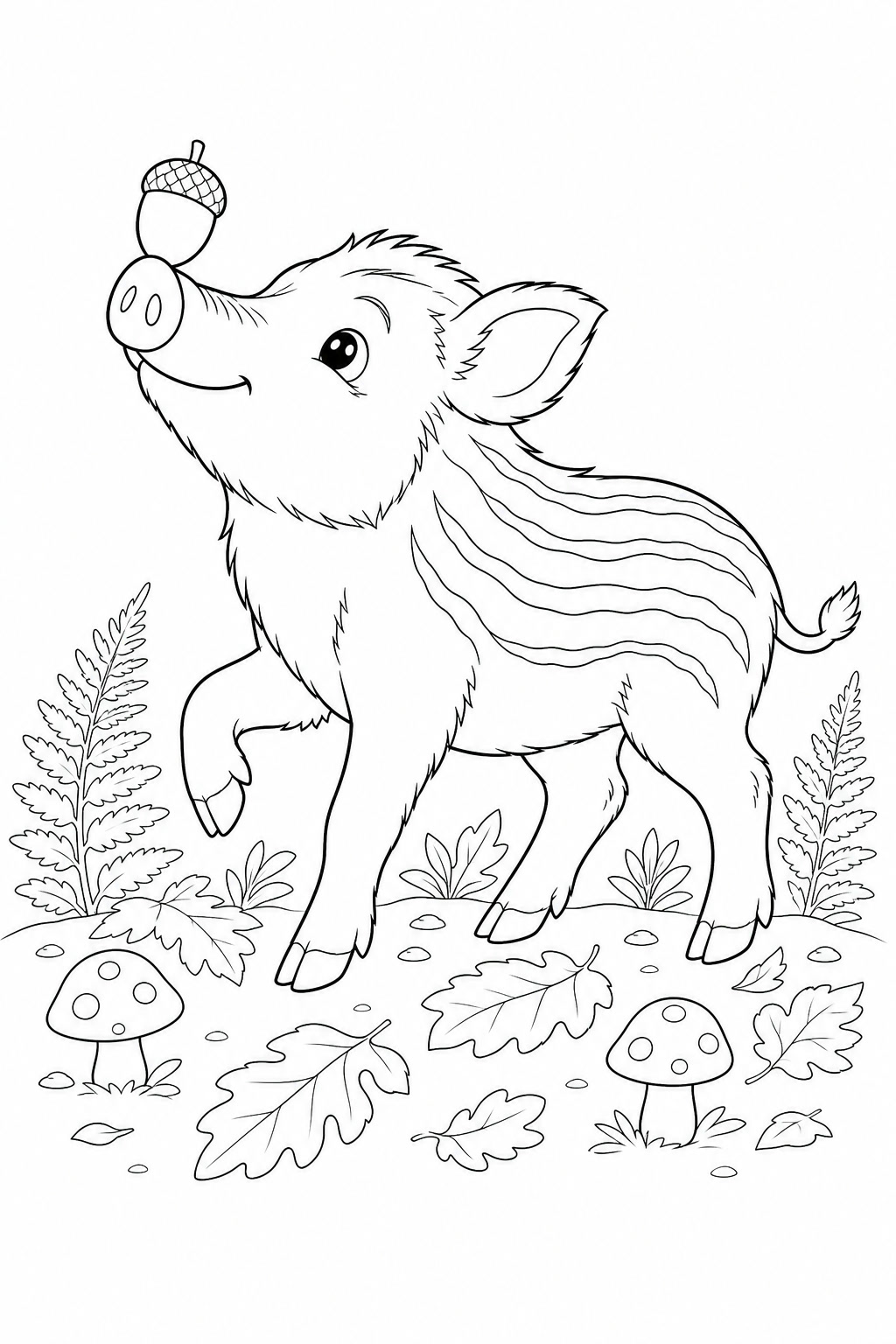 Wildschweinfrischling ausmalbild zum Ausmalen