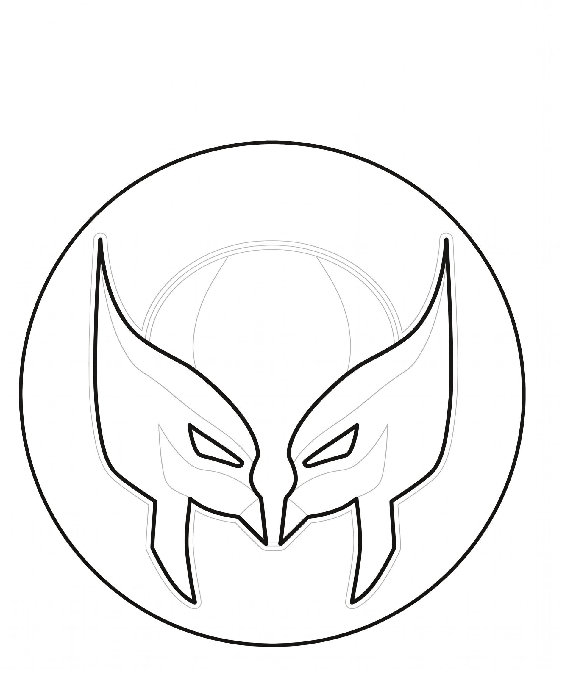 Wolverine symbol ausmalbild zum Ausmalen