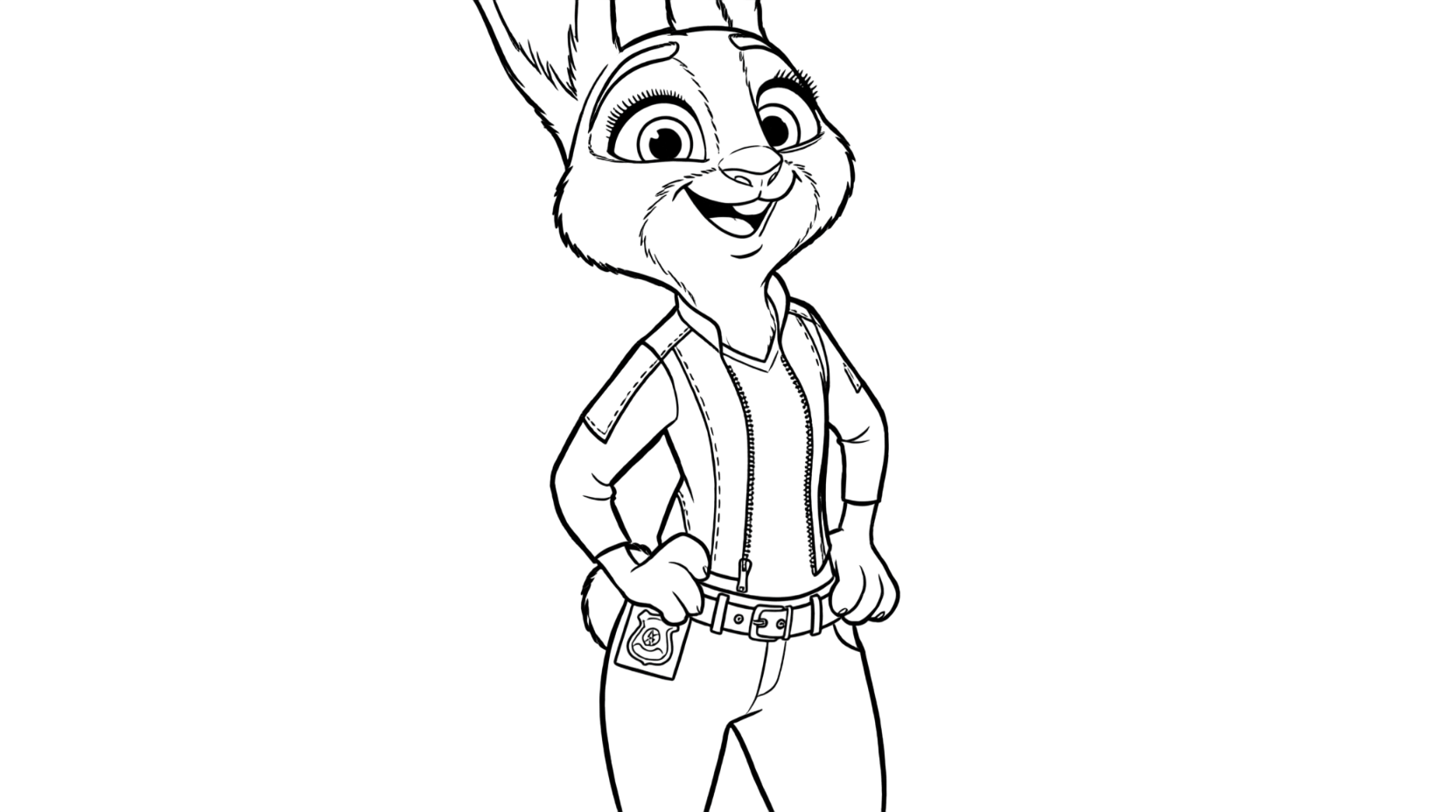 Judy hopps ausmalbild zum Ausmalen