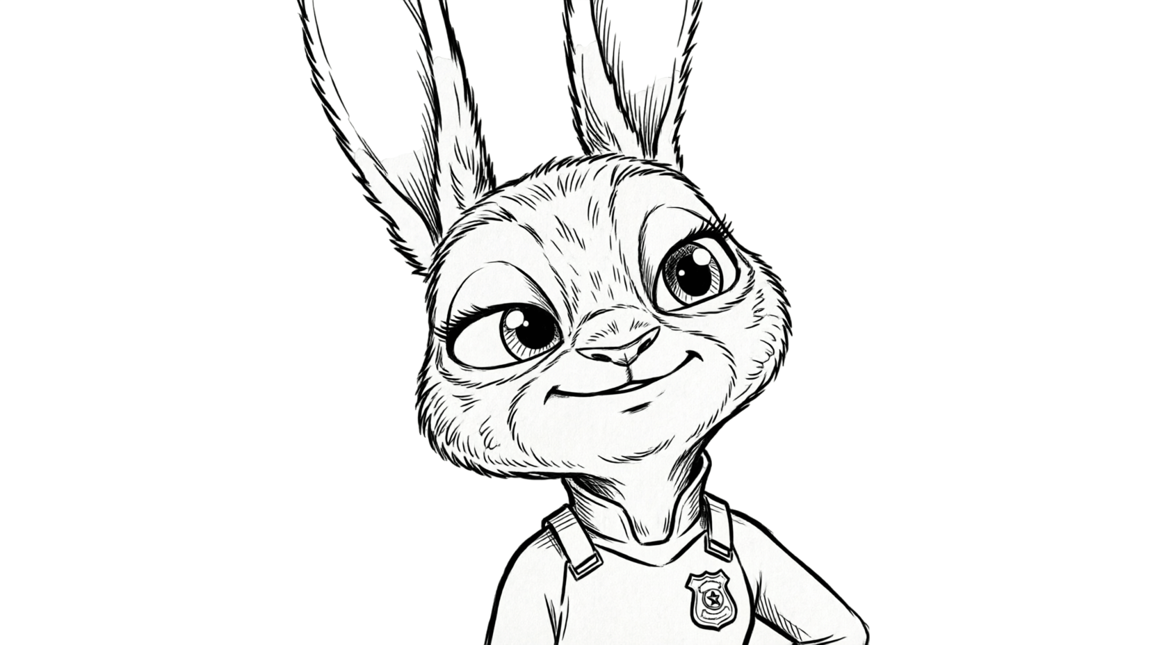 Judy hopps kaninchen ausmalbild zum Ausmalen