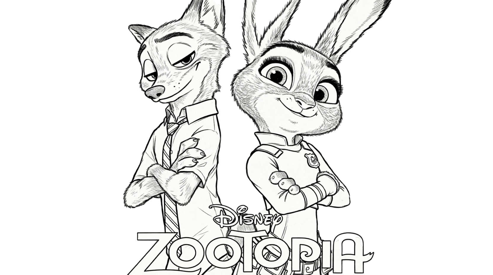 Zoomania disney ausmalbild zum Ausmalen